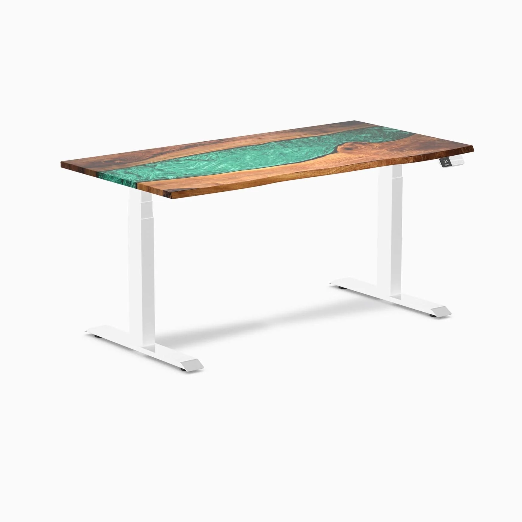 Almost Perfect Desky Dual Resin Hardwood Sit Stand Desk - Image 37