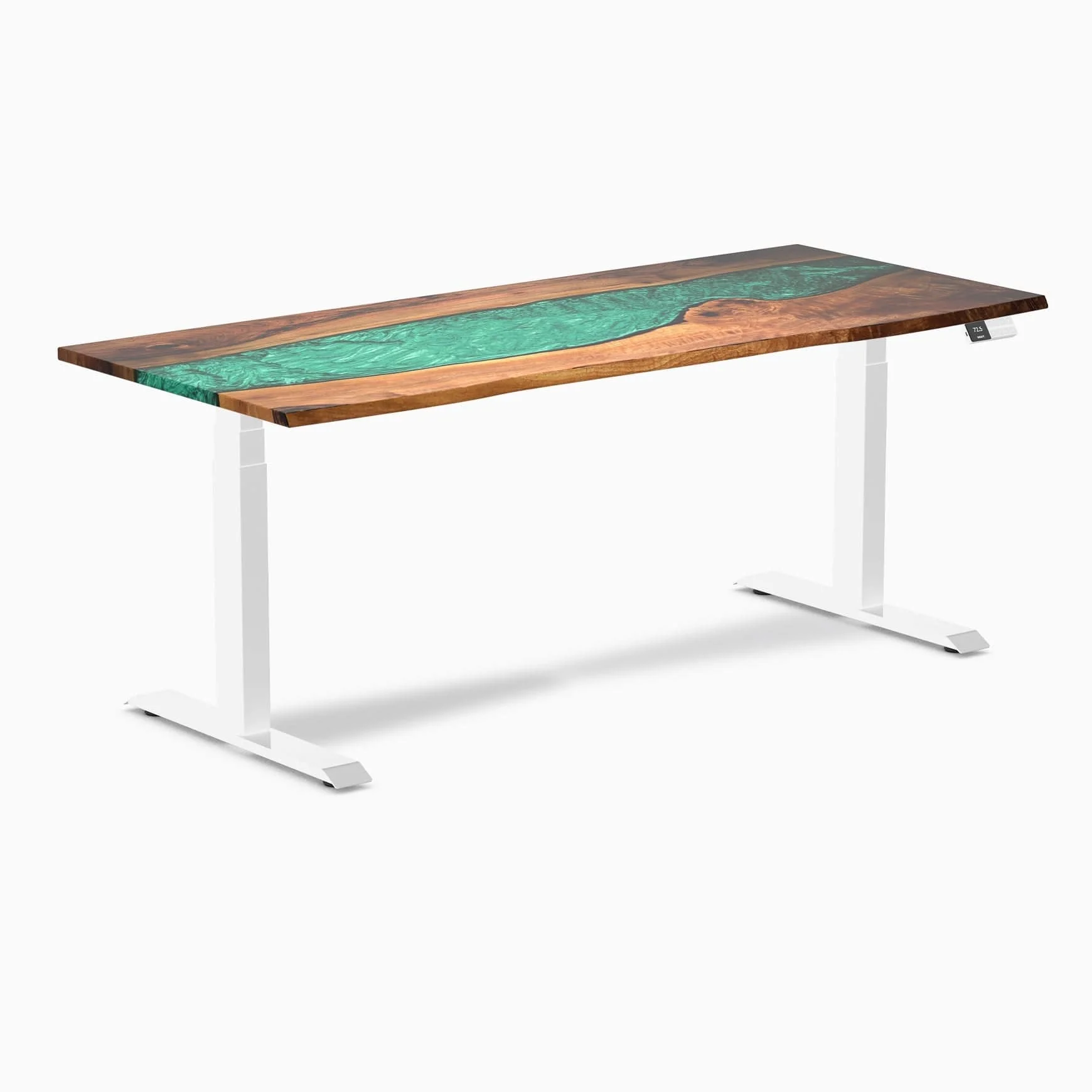 Almost Perfect Desky Dual Resin Hardwood Sit Stand Desk - Image 40