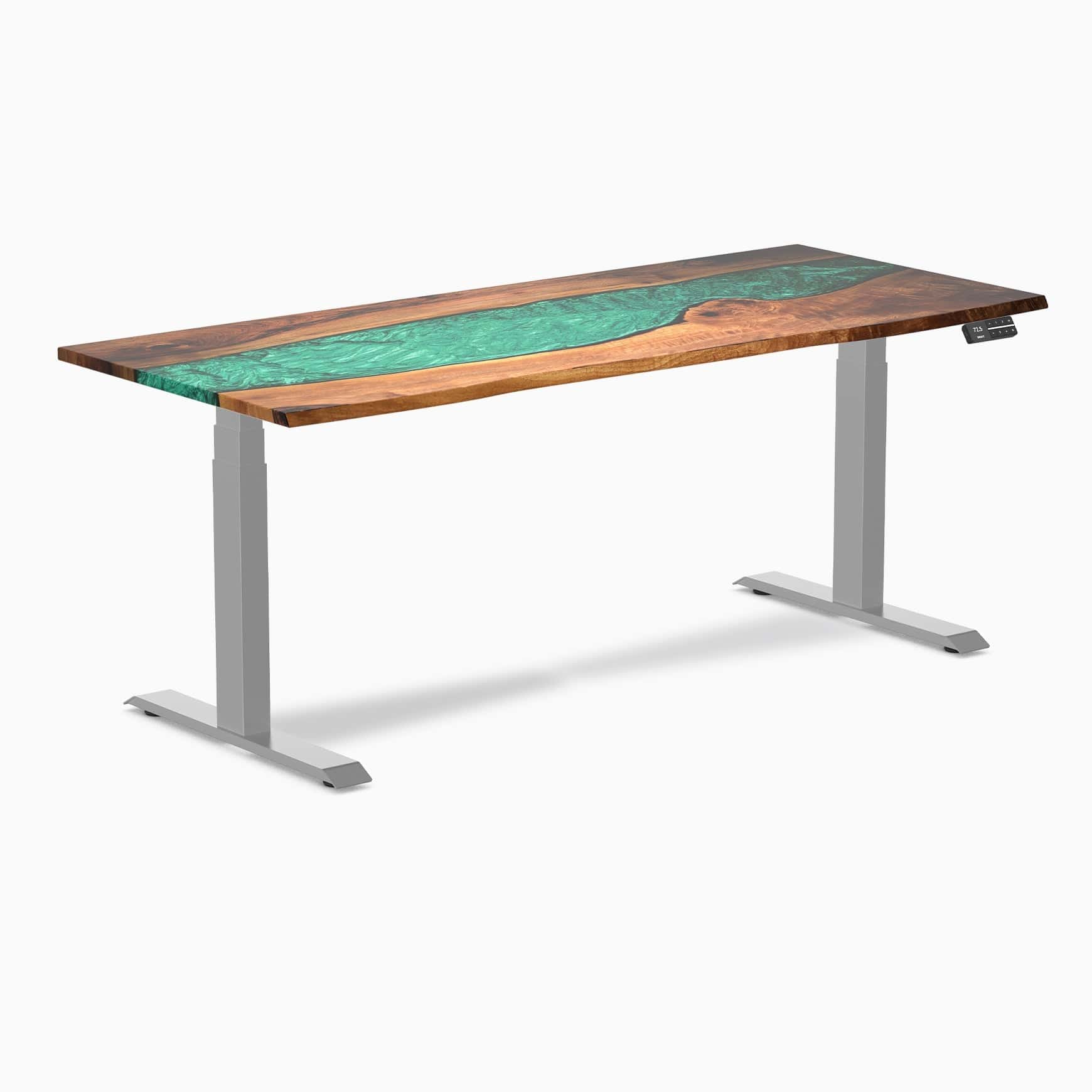 Almost Perfect Desky Dual Resin Hardwood Sit Stand Desk - Image 41