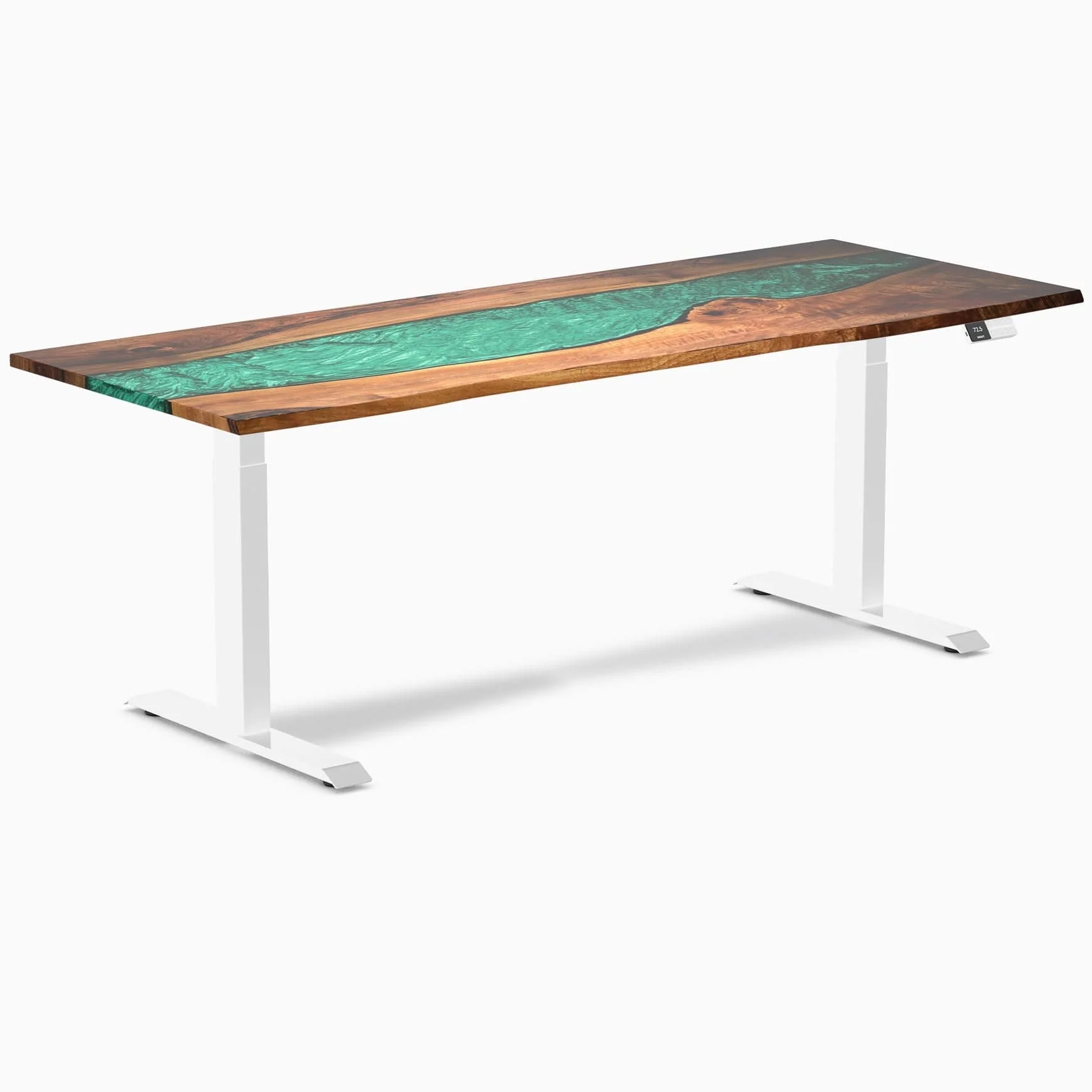 Almost Perfect Desky Dual Resin Hardwood Sit Stand Desk - Image 43