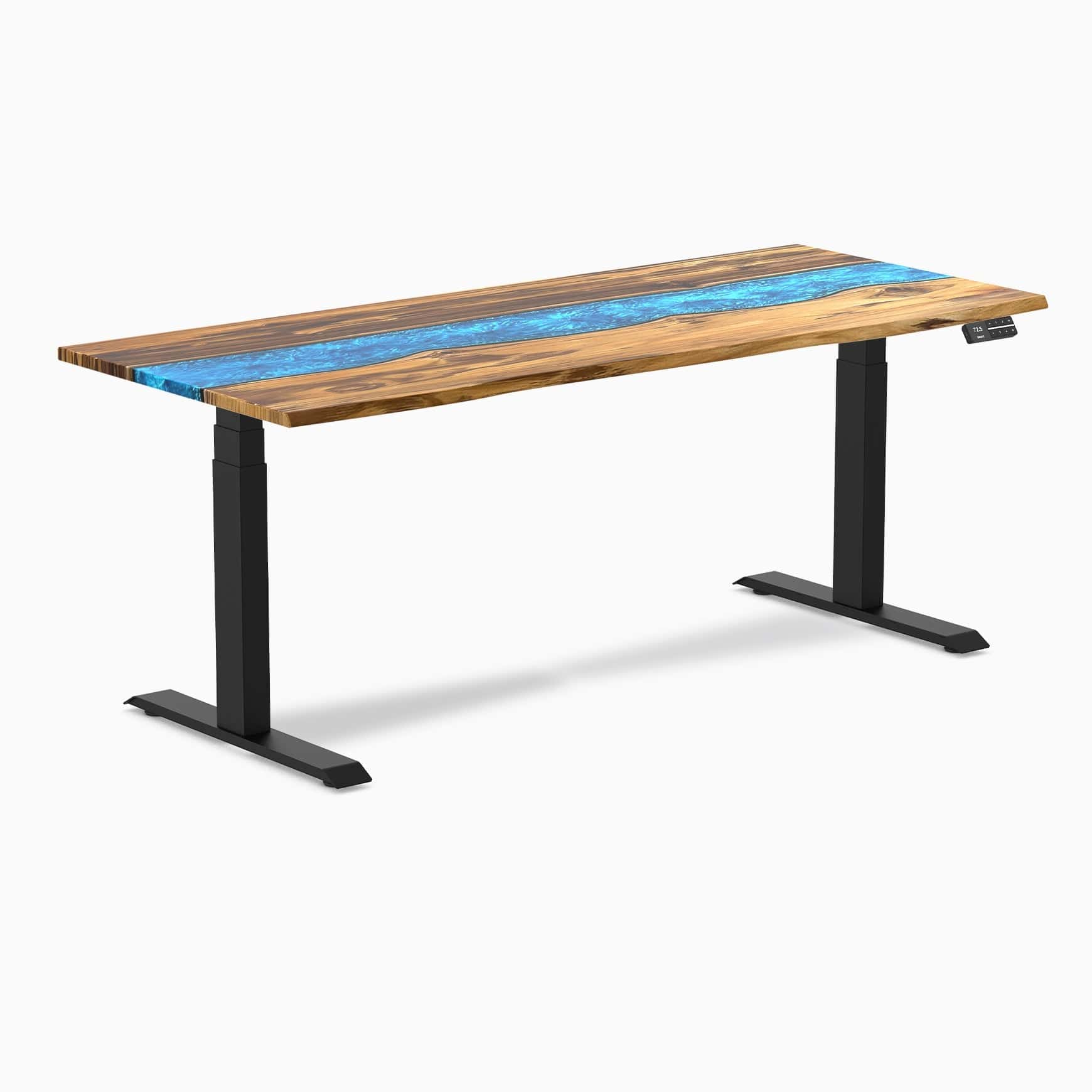 Almost Perfect Desky Dual Resin Hardwood Sit Stand Desk - Image 51