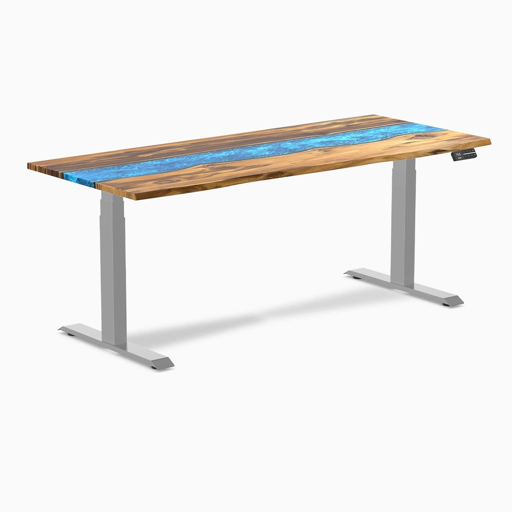 Almost Perfect Desky Dual Resin Hardwood Sit Stand Desk - Image 53