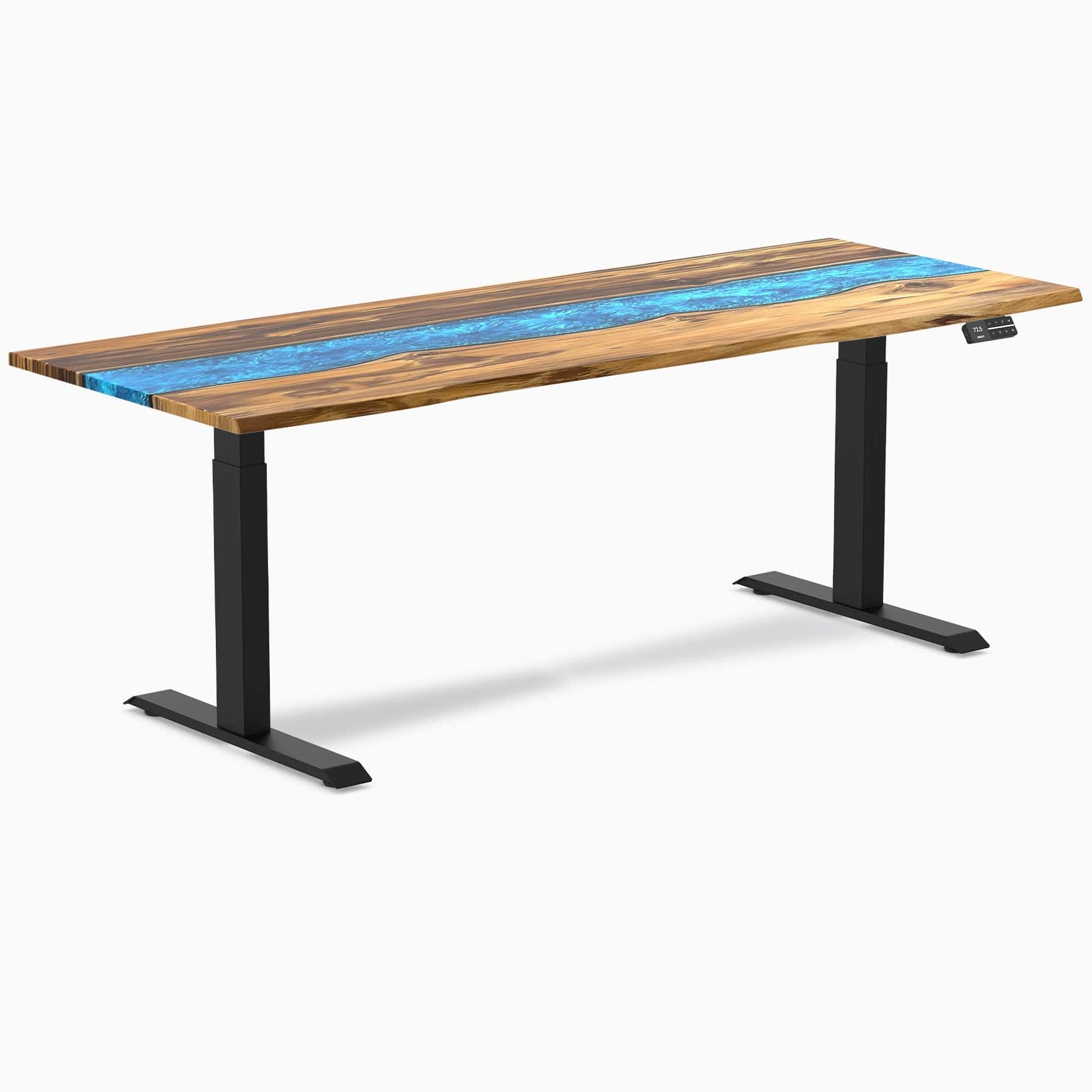 Almost Perfect Desky Dual Resin Hardwood Sit Stand Desk - Image 54
