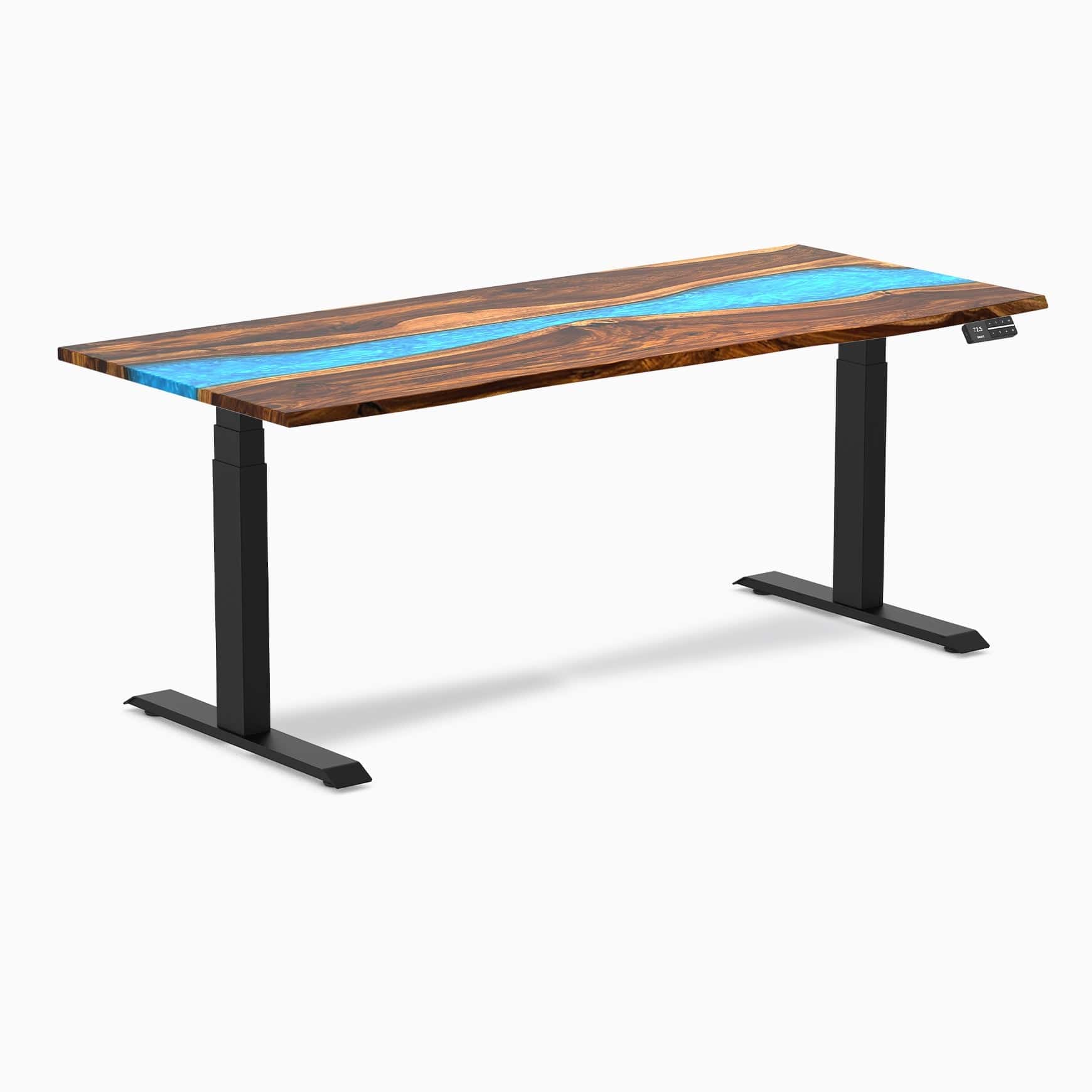 Almost Perfect Desky Dual Resin Hardwood Sit Stand Desk - Image 63