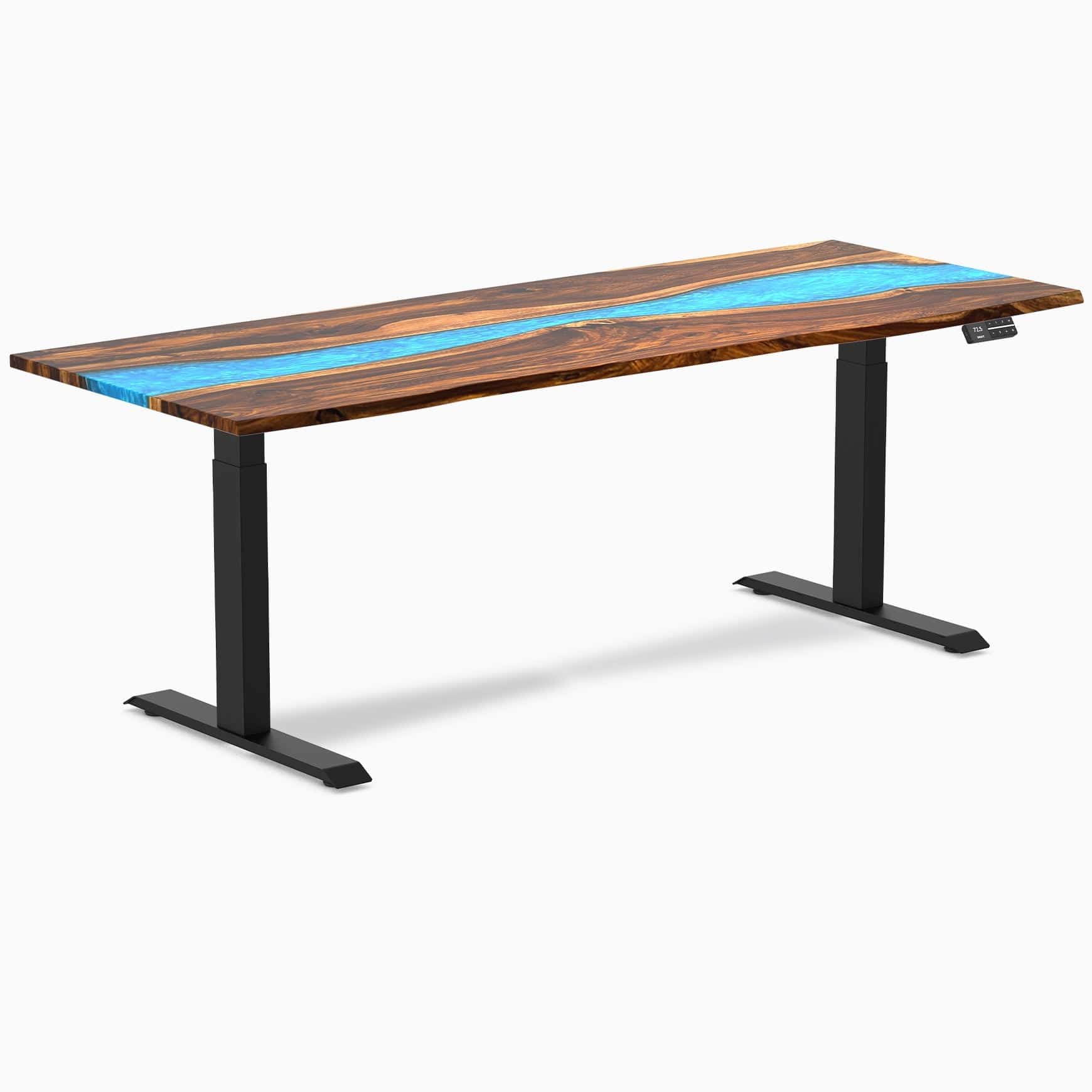 Almost Perfect Desky Dual Resin Hardwood Sit Stand Desk - Image 66