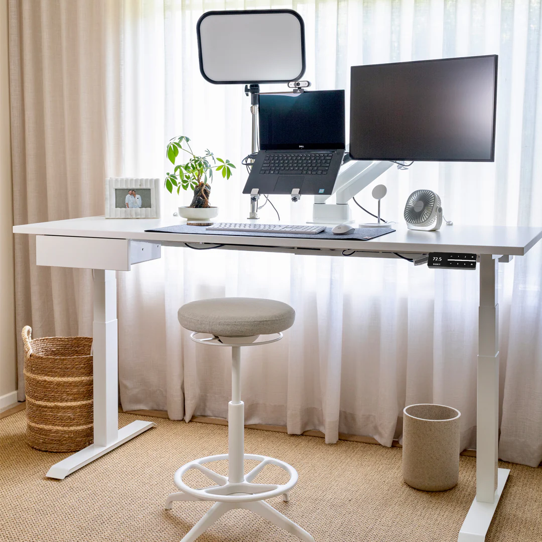 Desky Dual Melamine Sit Stand Desk - Image 3