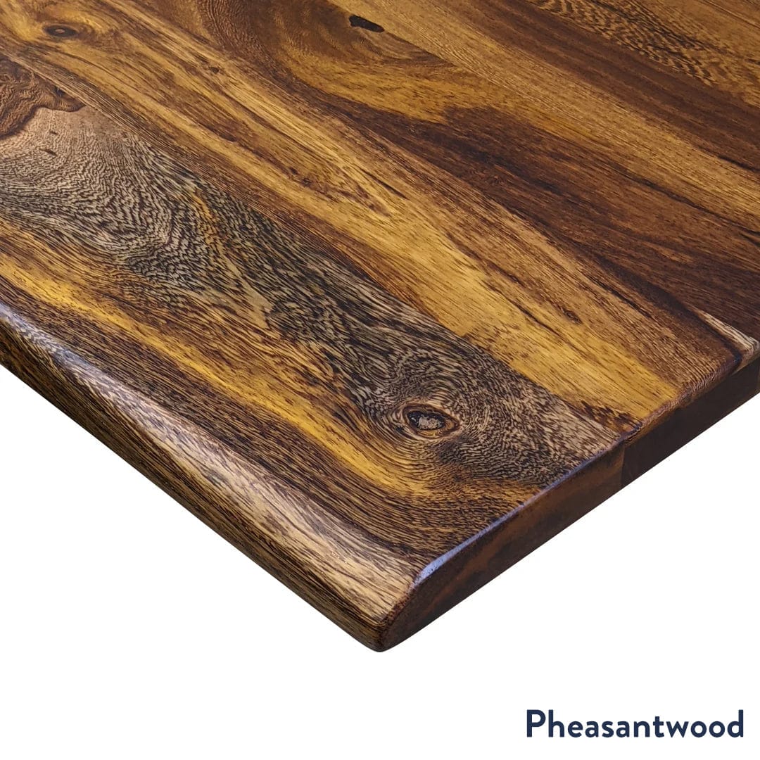 Desky Hardwood L-Shape Sit Stand Desk - Image 4