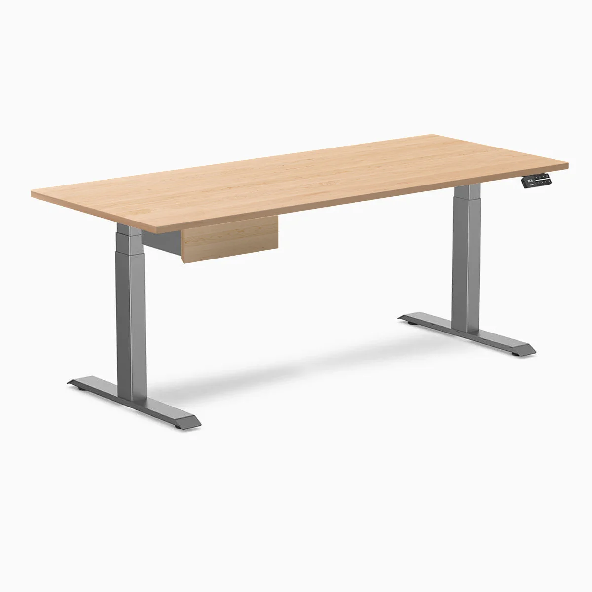Desky Dual Hardwood Standing Desk With Drawer - Image 138