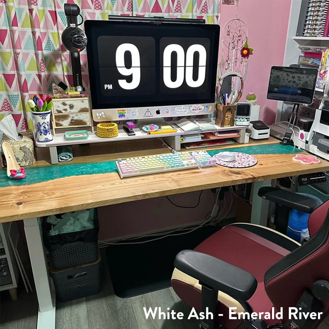 Desky Zero Resin Hardwood Office Desk - Image 3