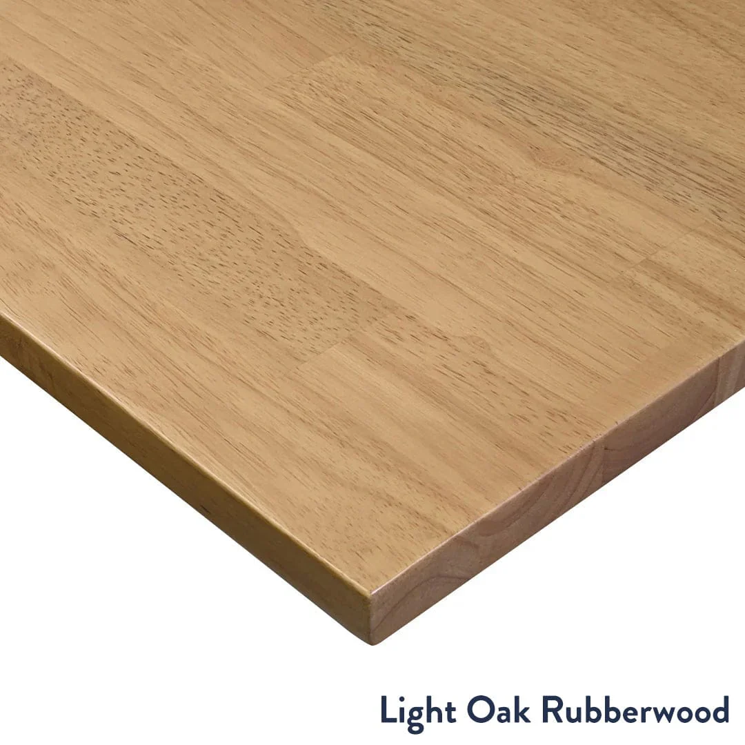 Desky Rubberwood L-Shape Sit Stand Desk - Image 5