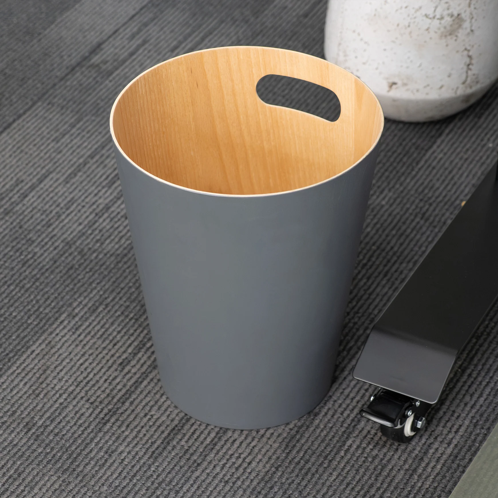 Desky Wooden Rubbish Bin - Image 4