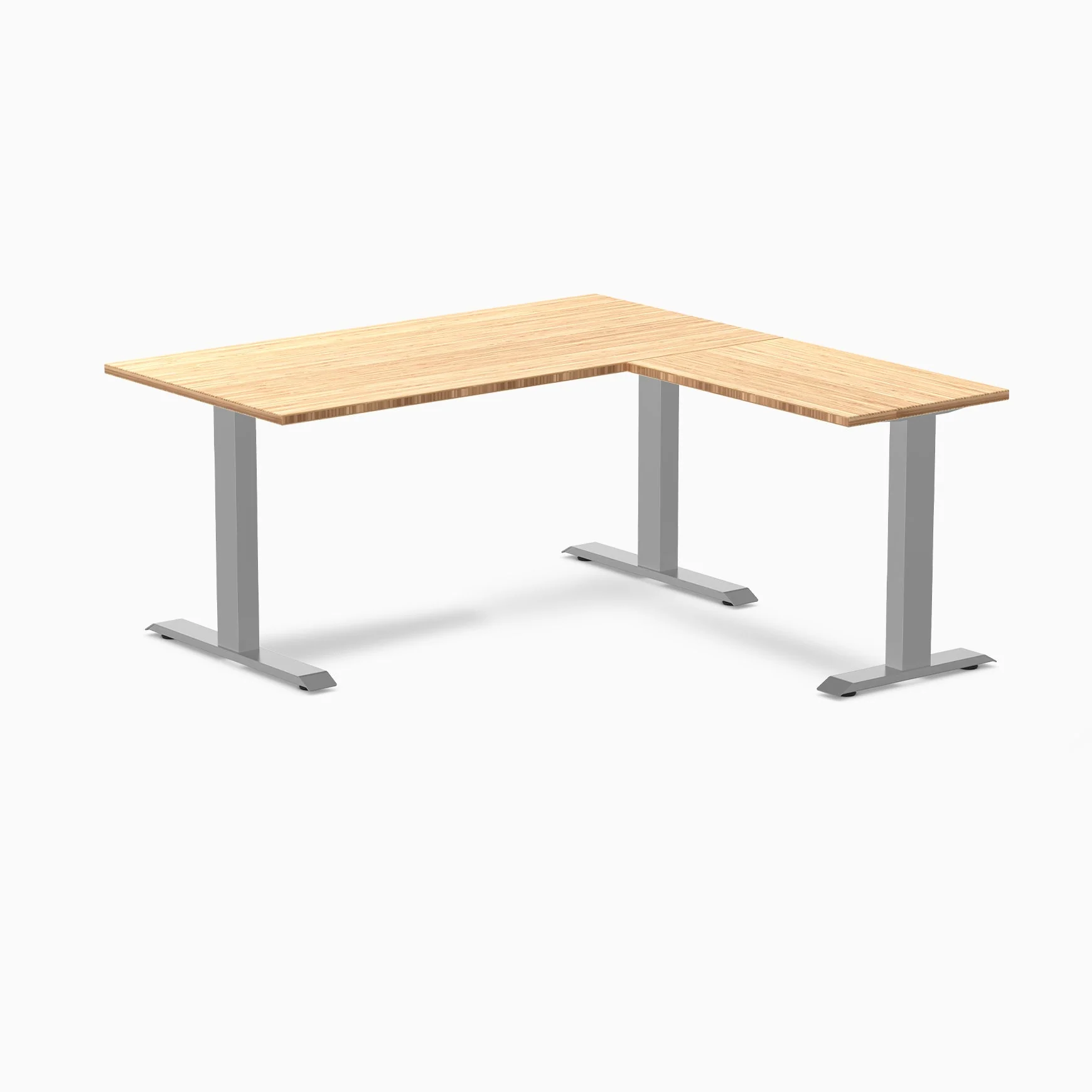 Desky Zero Bamboo L-Shape Office Desk - Image 9