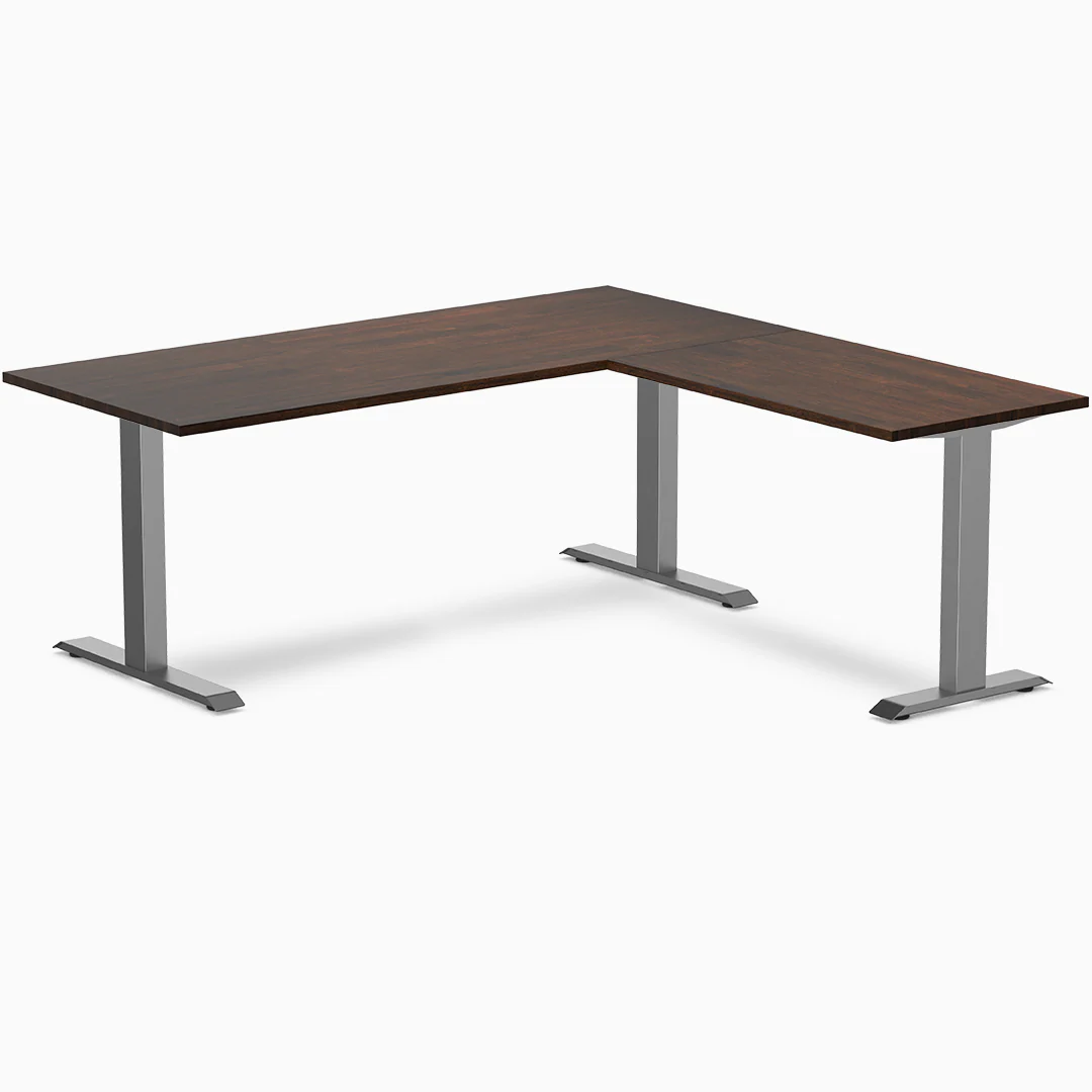 Desky Zero Rubberwood L-Shape Office Desk - Image 11