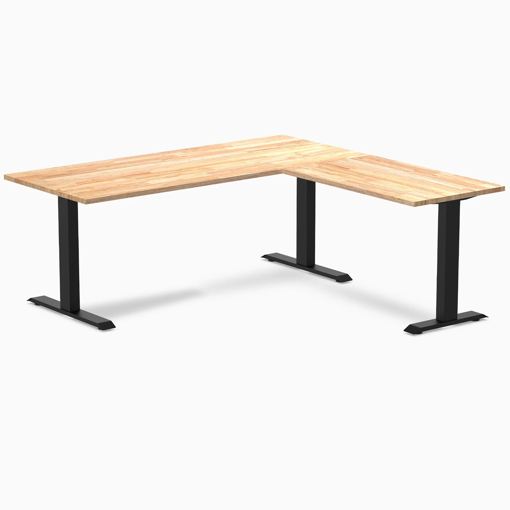 Desky Zero Rubberwood L-Shape Office Desk - Image 37