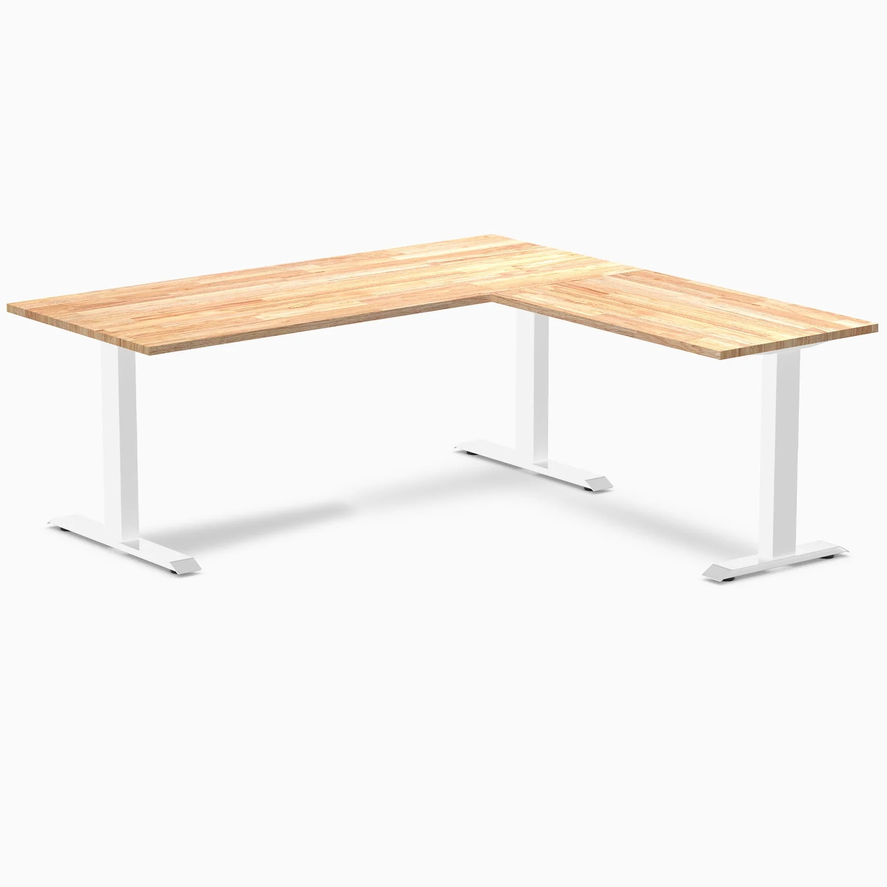 Desky Zero Rubberwood L-Shape Office Desk - Image 38